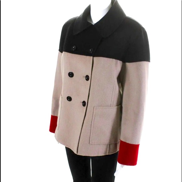 JOHN❤️❤️COLOR BLOCK DOUBLE BREASTED COAT💜💜 - Main Image